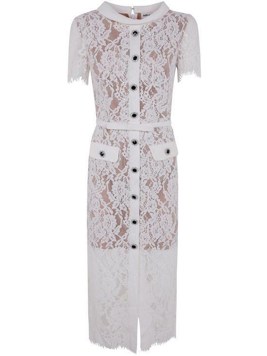 25SS 셀프 포트레이트 롱 원피스 RS25013MAWHITE DOM - Self Portrait