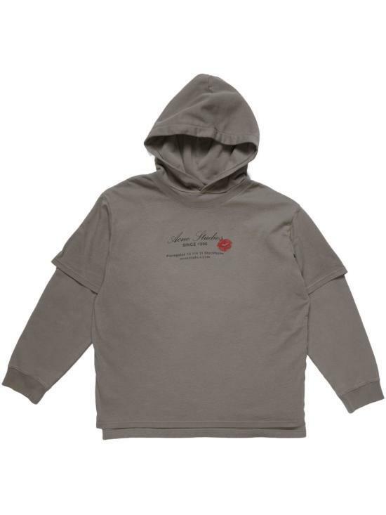 25SS 아크네 스튜디오 후드 티셔츠 AI0160902 GRAY DOM - Acne Studios