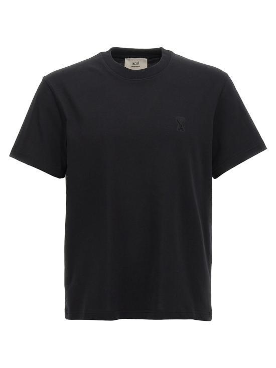 25SS 아미 반팔 티셔츠 UTS027726001 BLACK DOM - Ami