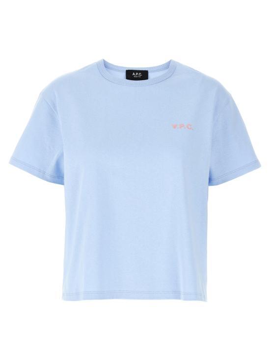 25SS 아페쎄 반팔 티셔츠 COHBQF26390ILG BLEU CIEL ROSE DOM - A.P.C.