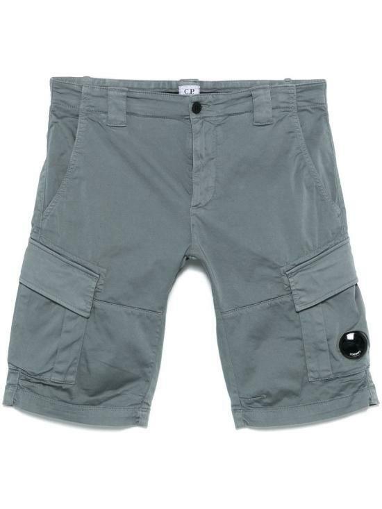 25SS 씨피 컴퍼니 스트레치 사틴 카고 쇼츠 18CMBE116A005694G872 STORMY WEATHER DOM - CP company