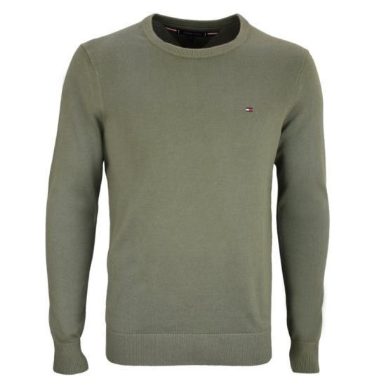 25FW 타미힐피거 스웨터 MW39999PLI BATTLE GREEN DOM - Tommy Hilfiger