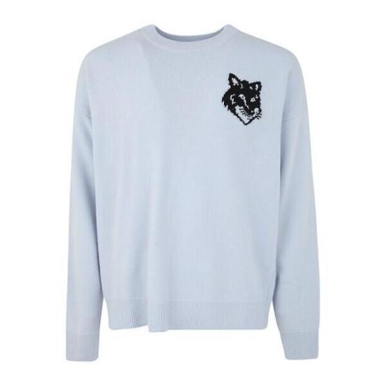 메종키츠네 스웨터 LM00819KT1063P422 SKY BLUE DOM - Maison Kitsune