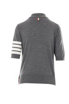 26SS 톰브라운 울 4바 릴렉스드 폴로 니트 FKP053AY1014035 MED GRAY DOM 썸네일 4