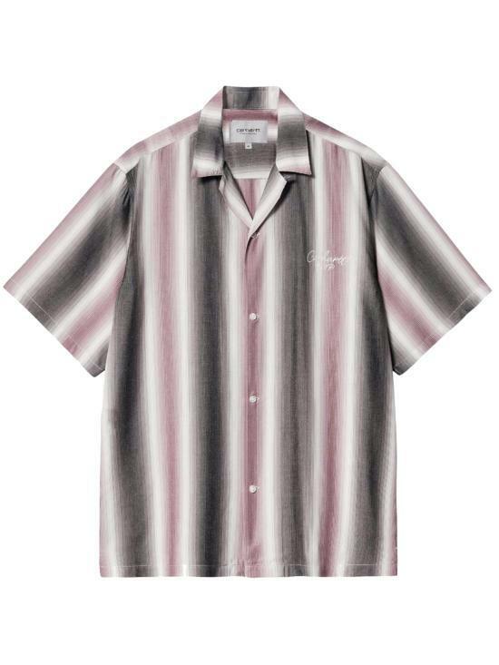 25SS 칼하트 WIP 반팔 셔츠 I0345402UTXX DASHNER STRIPE GRAPHITE WHITE DOM - Carhartt