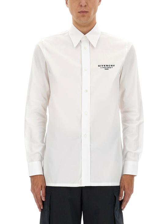25FW 지방시 긴팔 셔츠 BM616M14M6100 WHITE DOM - Givenchy