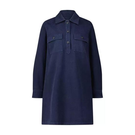 아페쎄 숏 원피스 COGZVF05878IAK BLUE DOM - A.P.C.
