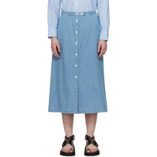 아페쎄 데님 스커트 COGXXF06300IAB DOM - A.P.C.