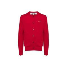 26SS 꼼데가르송 플레이 더블 하트 가디건 AXN0570515 RED DOM 썸네일 1