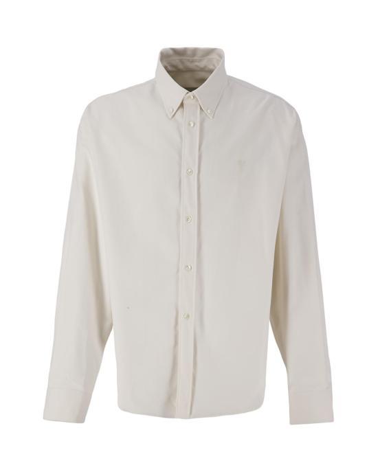 아미 긴팔 셔츠 HSH170CO0056150 OFF WHITE DOM - Ami