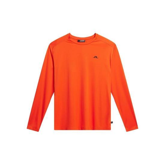 제이린드버그 긴팔 티셔츠 AMJT08918G016 TANGERINE TANGO DOM - J.Lindeberg