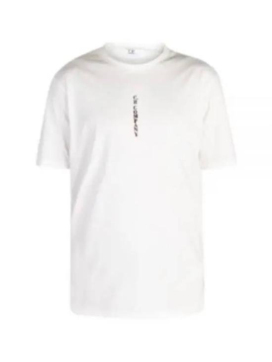 씨피 컴퍼니 반팔 티셔츠 14CMTS242A006011W103 GAUZE WHITE DOM - CP company
