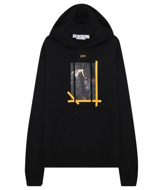 오프화이트 후드 티셔츠 OMBB097C99FLE0151001 DOM - Off White
