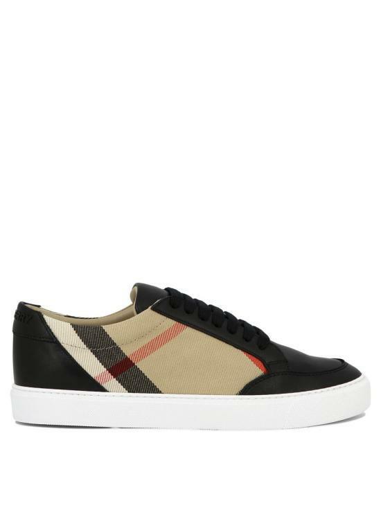 버버리 체크 패널 로우탑 스니커즈 8057508 DOM - Burberry