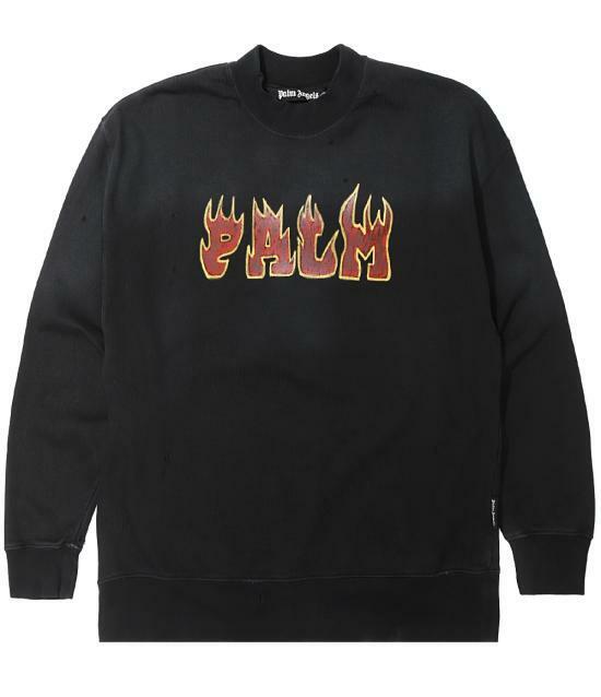 팜앤젤스 긴팔 티셔츠 PMBA065S23FLE0081025 BLACK DOM - Palm Angels