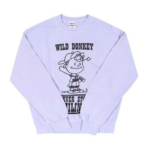 25SS 와일드 동키 긴팔 티셔츠 SMILINGOLDDYEDWISTERIA OLD DYED WISTERIA DOM - Wild Donkey