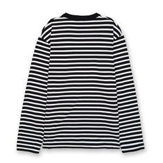 메종키츠네 긴팔 티셔츠 FU00115KJ0044BKWHS198 BLACK WHITE DOM 썸네일 1