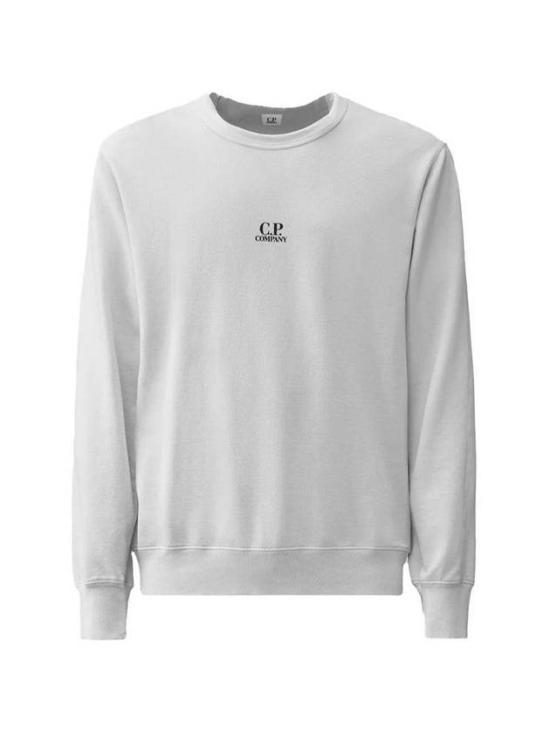씨피 컴퍼니 라이트 플리스 로고 스웨트 셔츠 16CMSS162A002246G103 GAUZE WHITE DOM - CP company