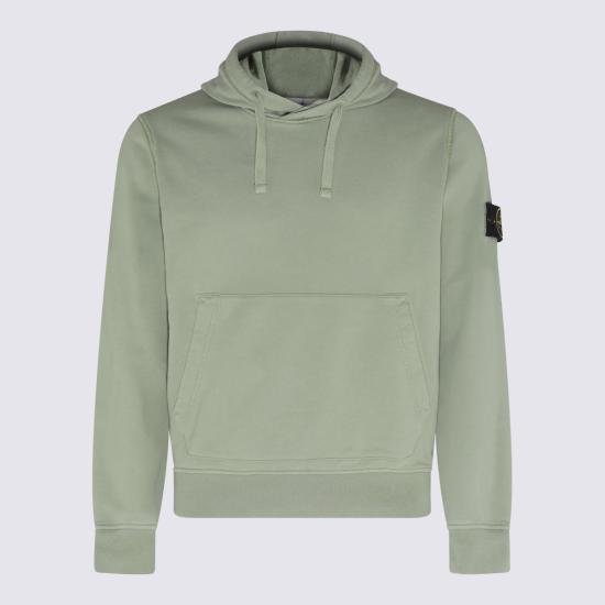 스톤 아일랜드 64151 코튼 플리스 후드 티셔츠 801564151V0059 DARK GREEN DOM - Stone Island