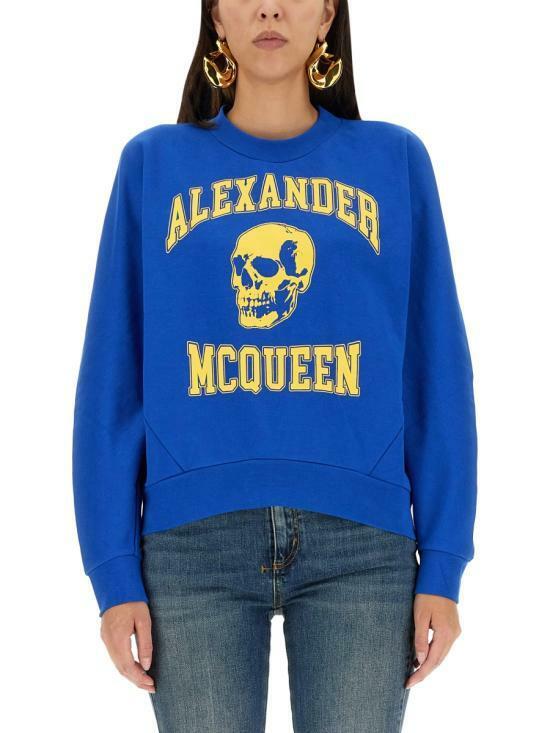 알렉산더 맥퀸 긴팔 티셔츠 752345QZAJ50433 BLUE DOM - Alexander McQueen
