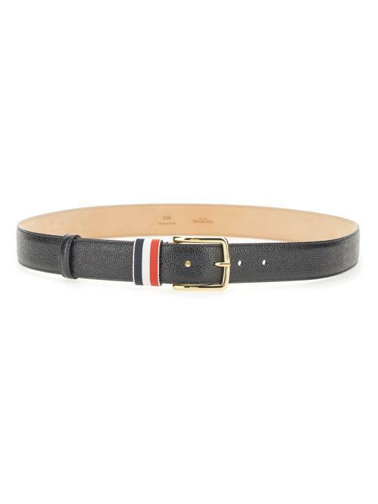 26SS 톰브라운 카프스킨 페블 레더 벨트 MCX039A00198001 BLACK DOM - Thom Browne