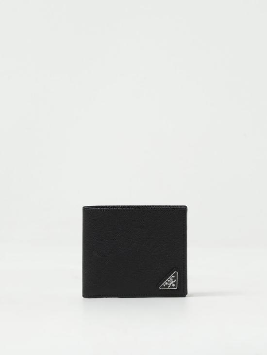 26SS 프라다 사피아노 레더 트라이앵글 로고 반지갑 2MO513QHHF0002 BLACK DOM - Prada