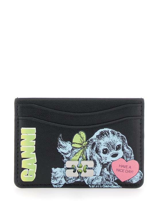 25FW 가니 명함지갑 A7035099 BLACK DOM - Ganni
