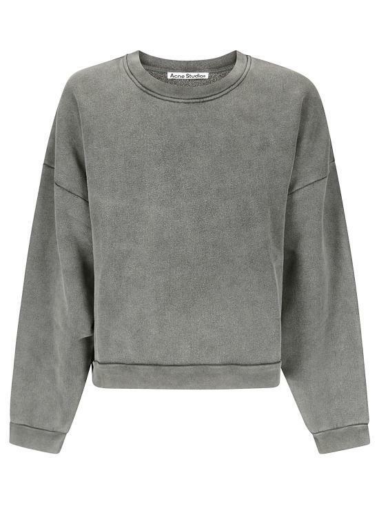 25FW 아크네 스튜디오 로고 패치 스웨트셔츠 CI0137BM0 FADED BLACK DOM - Acne Studios