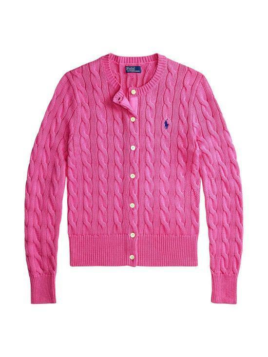 25FW 폴로 랄프로렌 폴로 자수 케이블 니트 가디건 211971868012 PINK DOM - Polo Ralph Lauren