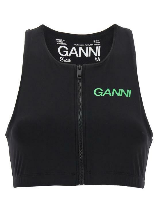 가니 민소매 티셔츠 T3392099 BLACK DOM - Ganni