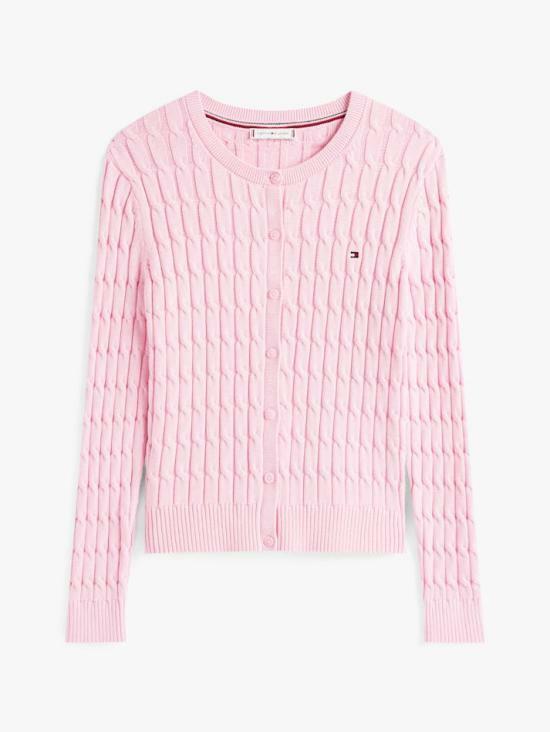 25FW 타미힐피거 가디건 WW46514TOL CLASSICPINK DOM - Tommy Hilfiger