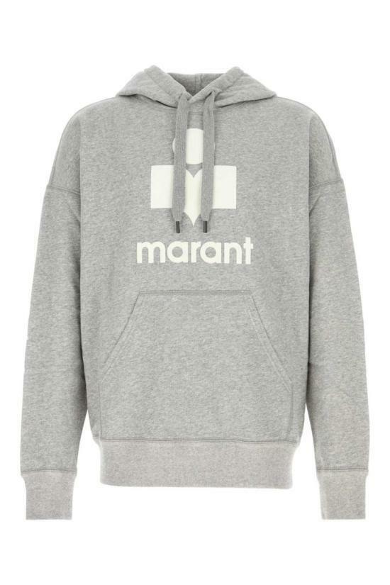이자벨마랑 마일리 로고 후드 티셔츠 SW0027HAB1M18HGYWH GREY WHITE DOM - Isabel Marant