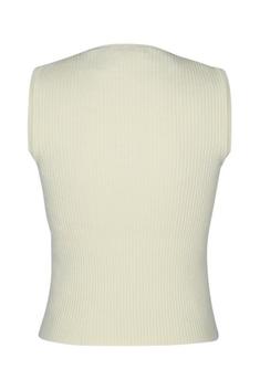 25FW 셀린느 슬리브리스 스트라이프 울 탑 RX03C861Z01OW OFF WHITE DOM 썸네일 2