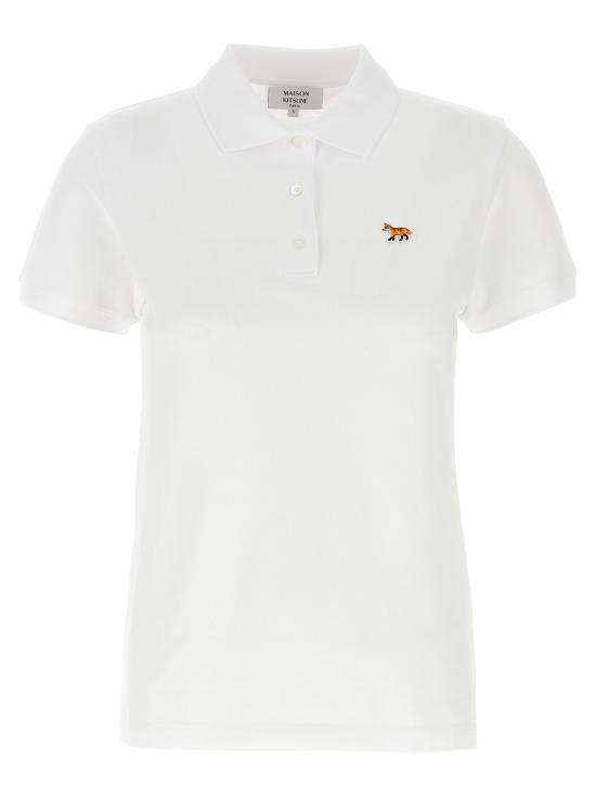 메종키츠네 베이비 폭스 패치 레귤러 폴로 OW00207KJ7010P100 WHITE DOM - Maison Kitsune