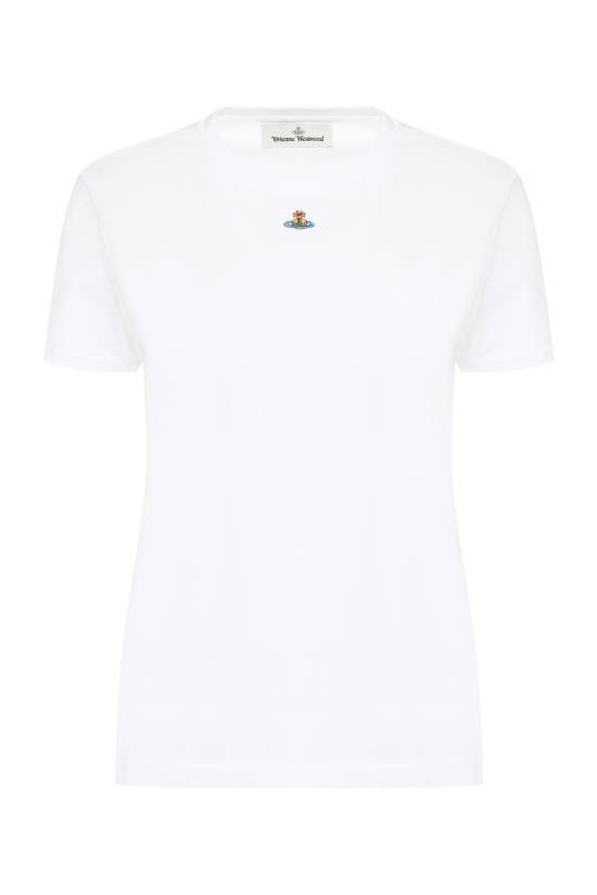 25SS 비비안웨스트우드 PERU 페루 ORB 반팔 티셔츠 3G010017J001MA401 WHITE DOM - Vivienne Westwood