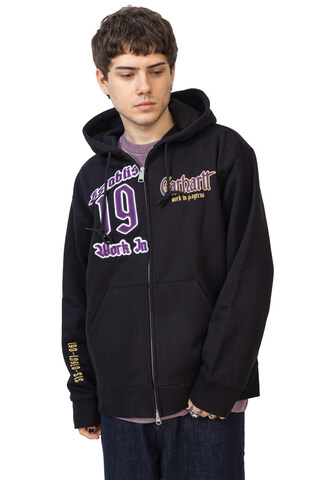 25FW 칼하트 WIP 로고 프린트 후디 I03561189XX BLACK DOM - Carhartt