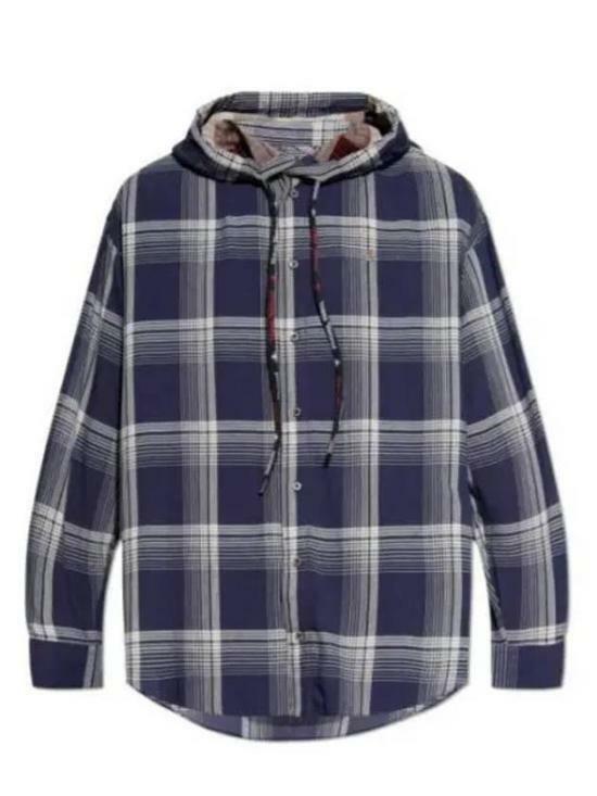 비비안웨스트우드 후드 티셔츠 2401003RW00VOK204 BLUE DOM - Vivienne Westwood
