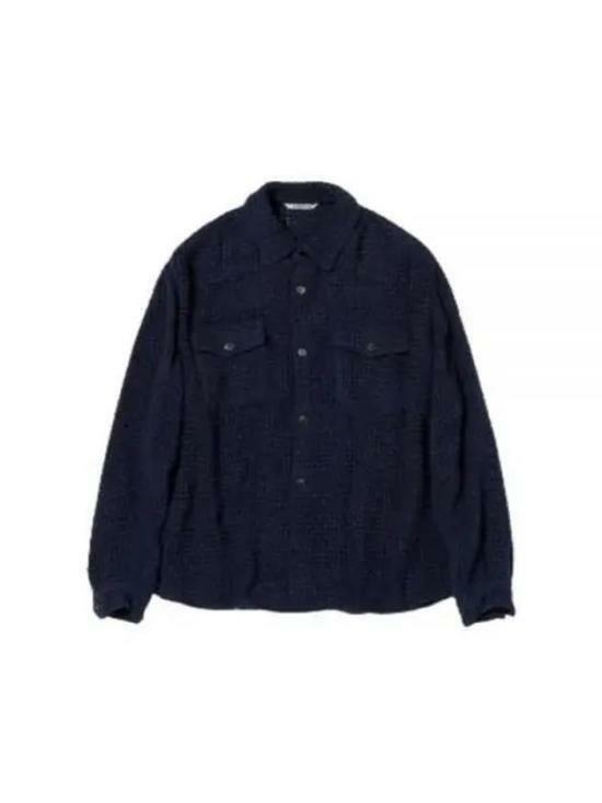 오라리 긴팔 셔츠 A24SS01HM NAVY DOM - Auralee