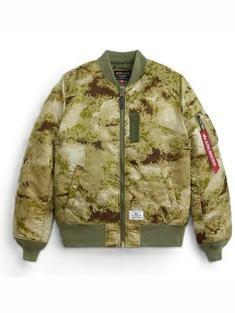 알파 봄버 자켓 MJM53504C1GREENBLURCAMO DOM 썸네일 1