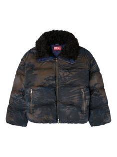 25FW 디젤 숏패딩 A187570LKCX03 BLACK BROWN DOM 썸네일 1