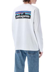 파타고니아 P 6 로고 긴팔 티셔츠 38518WHI DOM 썸네일 2