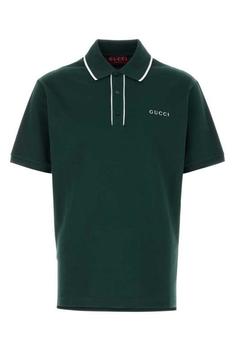 26SS 구찌 자수 코튼 피케 폴로 셔츠 806250XJHHO3015 DARK GREEN DOM 썸네일 1