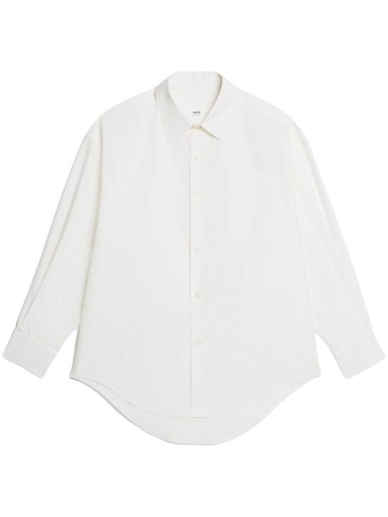 아미 셔츠 USH125CO0014168 NATURAL WHITE DOM - Ami