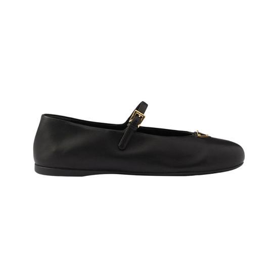 26SS 프라다 나파 레더 발레리나 1F793N038F0002 BLACK DOM - Prada