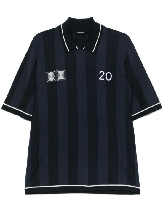 25SS 자크뮈스 리가 폴로 셔츠 255KN5422432390 NAVY DOM - Jacquemus