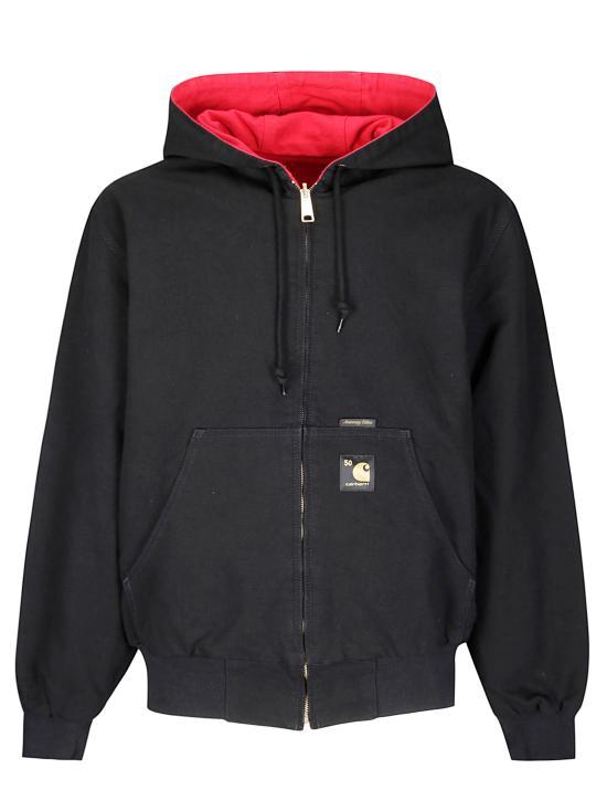 25FW 칼하트 WIP OG 액티브 캔버스 자켓 I0364123GJ02 BLACK USA RED DOM - Carhartt