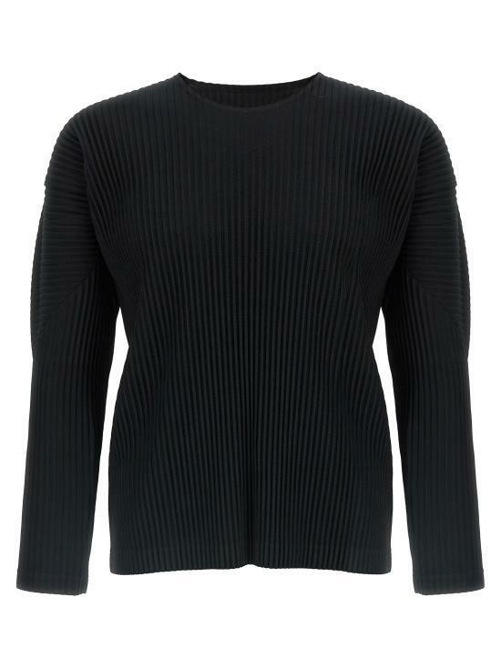 25FW 옴므 플리세 이세이 미야케 베이직 롱슬리브 티셔츠 HP59JK52115 BLACK DOM - Issey Miyake