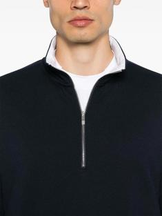 26SS 톰브라운 4바 저지 하프집 풀오버 MJT503A03037415 NAVY DOM 썸네일 5