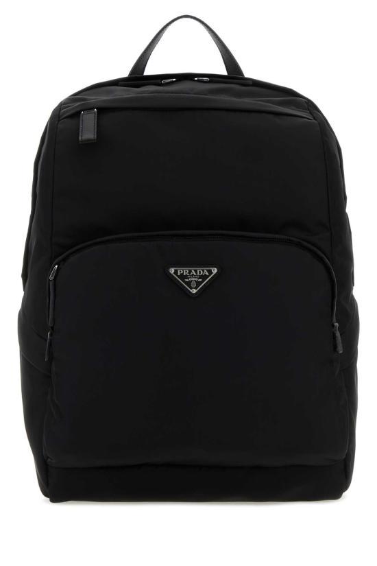26SS 프라다 삼각로고 리나일론 앤 사피아노 레더 백팩 2VZ1042DMGF0002 BLACK DOM - Prada