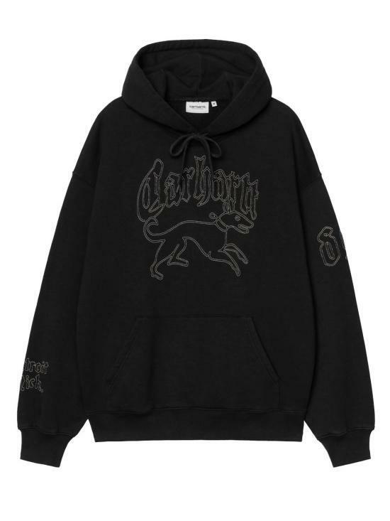 25FW 칼하트 WIP 후드 핵워크 스웨트셔츠 I0356412JQXX BLACK WALL DOM - Carhartt